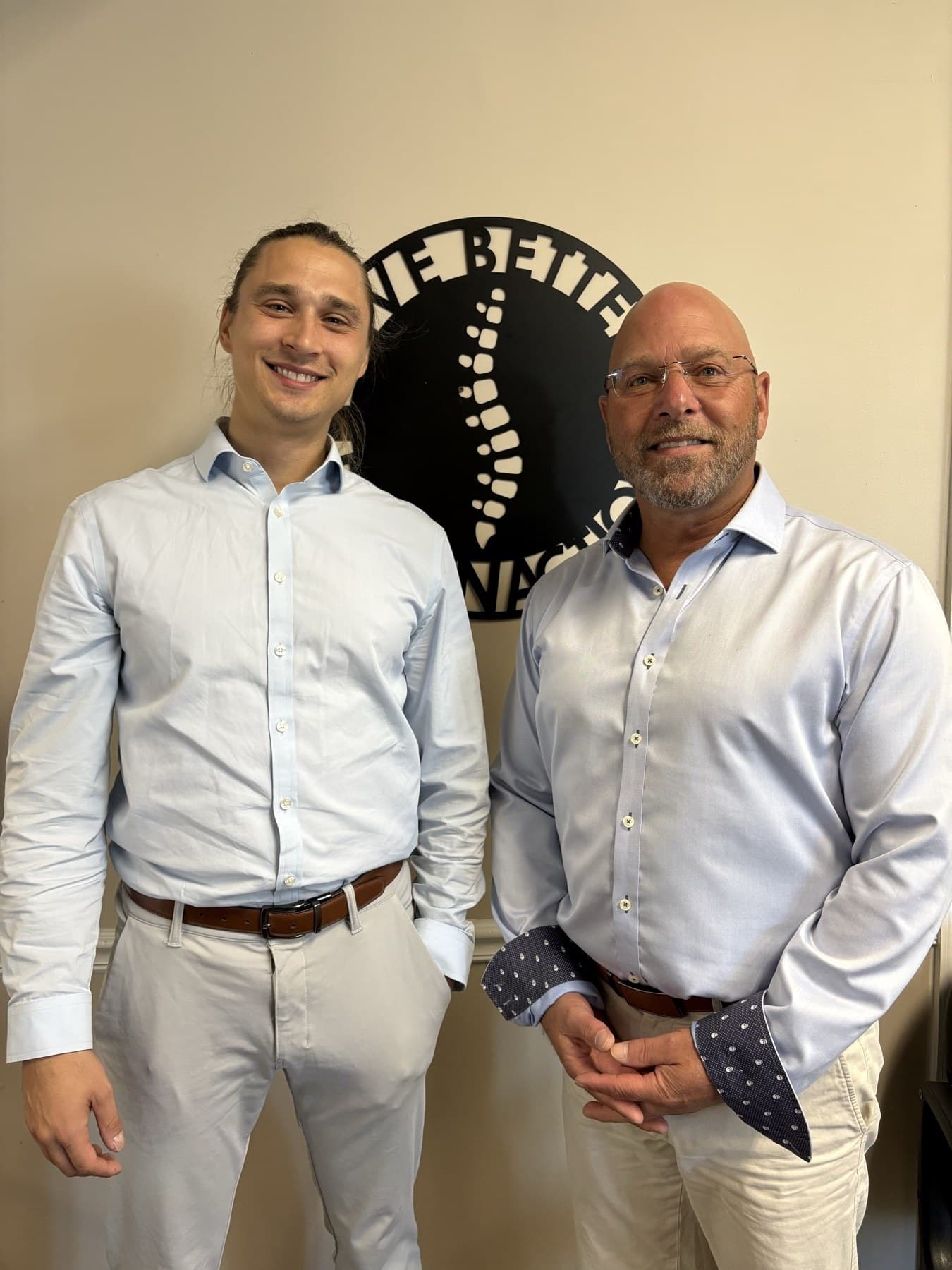 Dr. Brian Chandler and Dr. Aidan Kaye at Back in Action Chiropractic